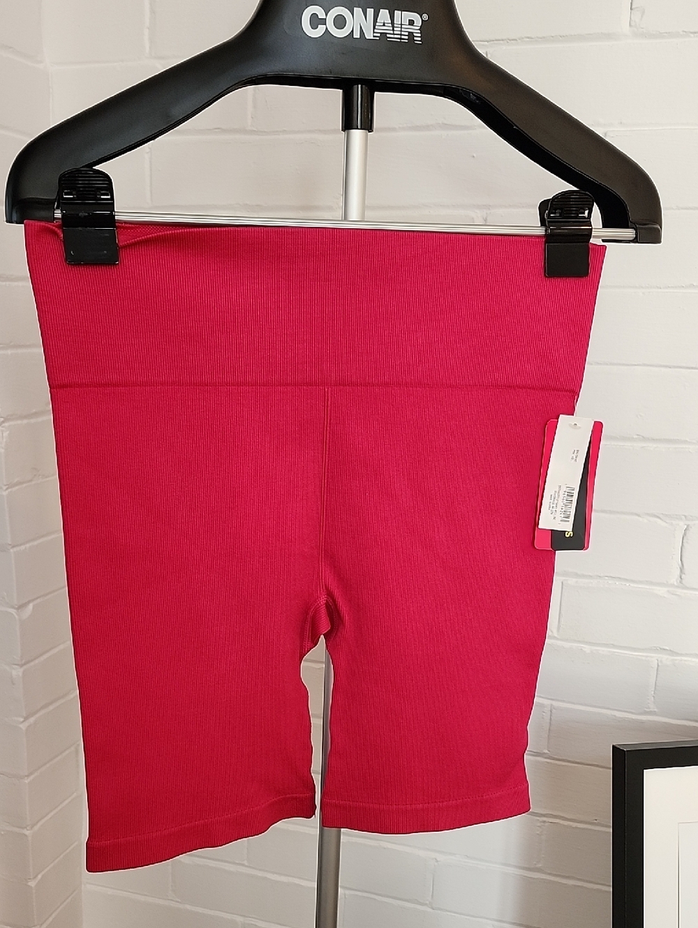Womens Ribbed Bike Shorts - Large